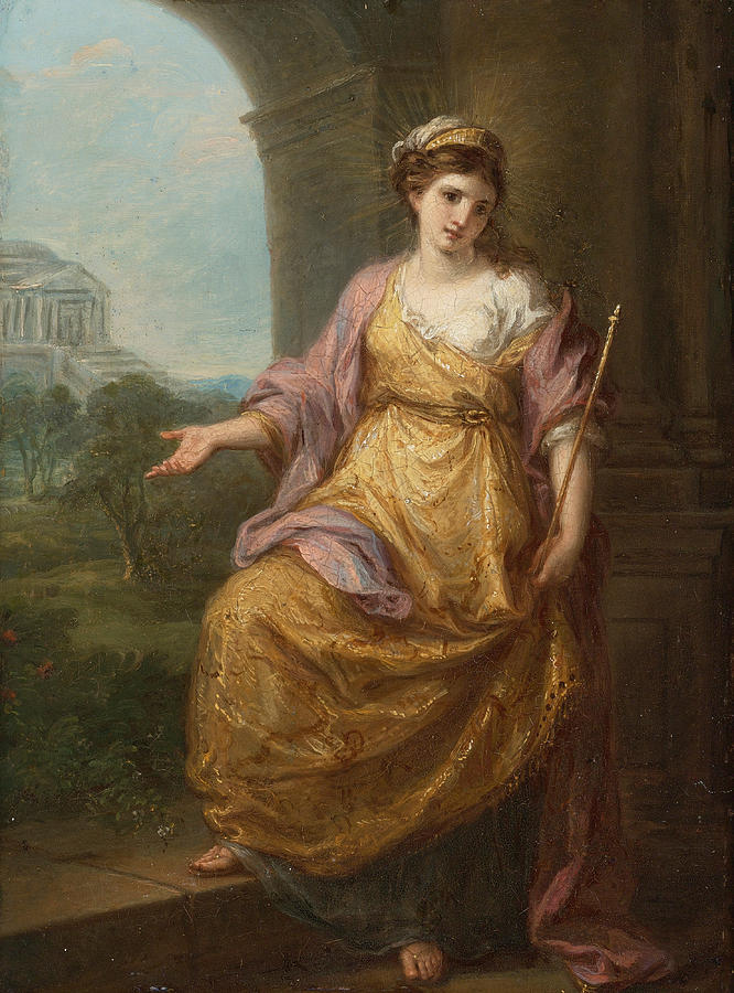Angelica Kauffmann Painting - Female Allegory by Angelica Kauffmann