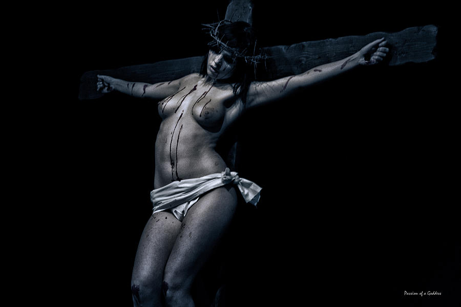 Jesus Christ Photograph - Female Christ in Dark I by Ramon Martinez