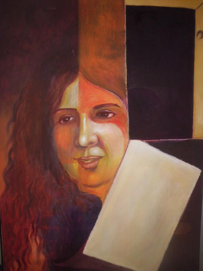 Female diary Painting by Ahmed Alrassam