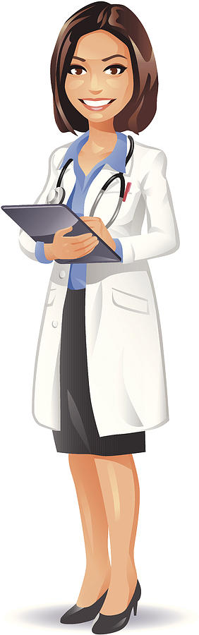 Female Doctor With a Tablet Computer Drawing by Kbeis