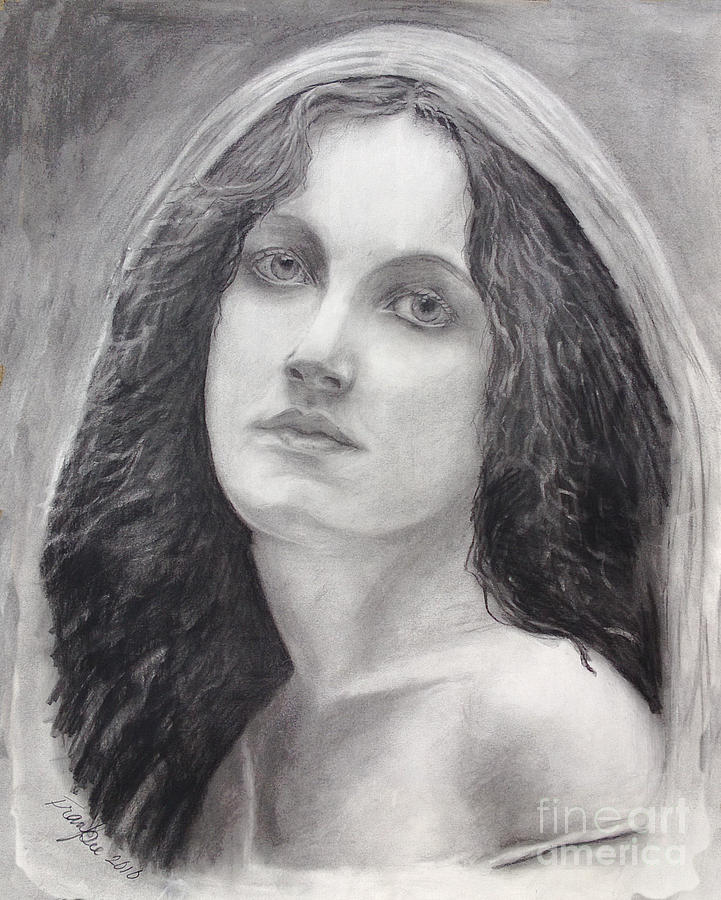 Female Drawing Drawing By Frankie Stockman