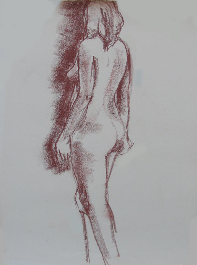 Female Form Standing Nude Painting by Anita Dale Livaditis