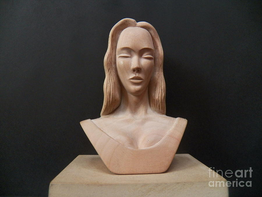 Female Head Bust Sculpture by Ronald Osborne