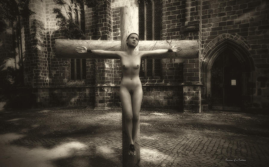 Crucifixion Digital Art - Female Martyr by Ramon Martinez
