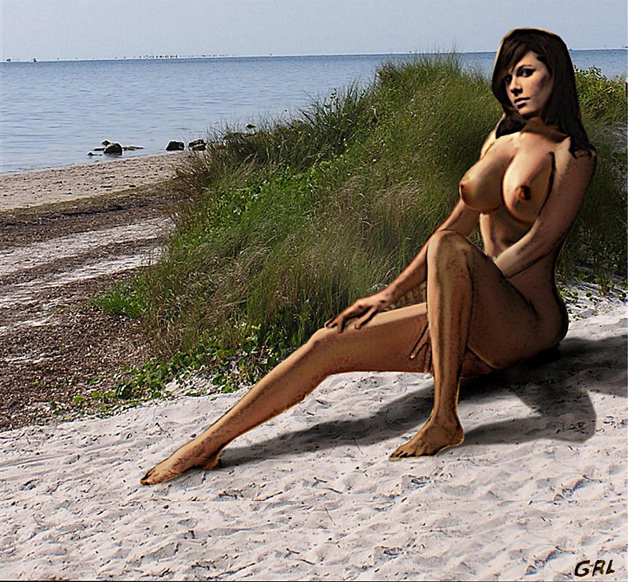 Nude Painting - Female Nude Tanya Gulf Coast Florida by G Linsenmayer