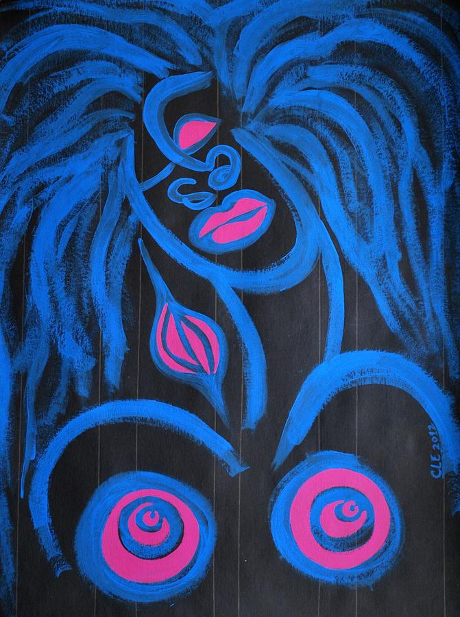 Femme Bleu Painting by Cleaster Cotton