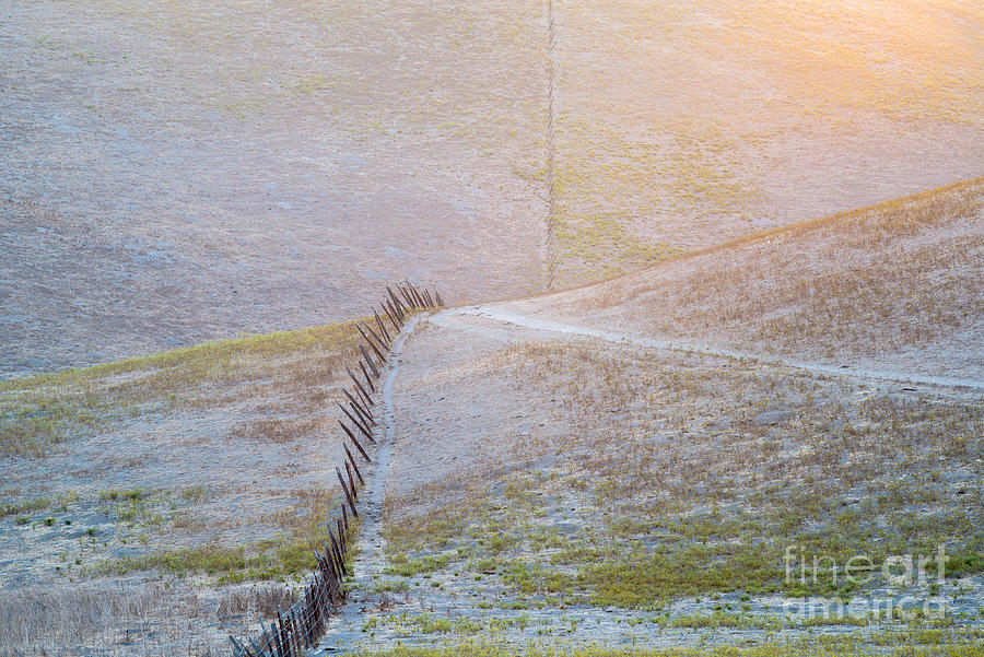 Abstract Photograph - Fence and Hillsides by Alexander Kunz