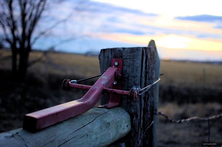 Montana Photograph - Fence Gate Closer by Scott Carlton