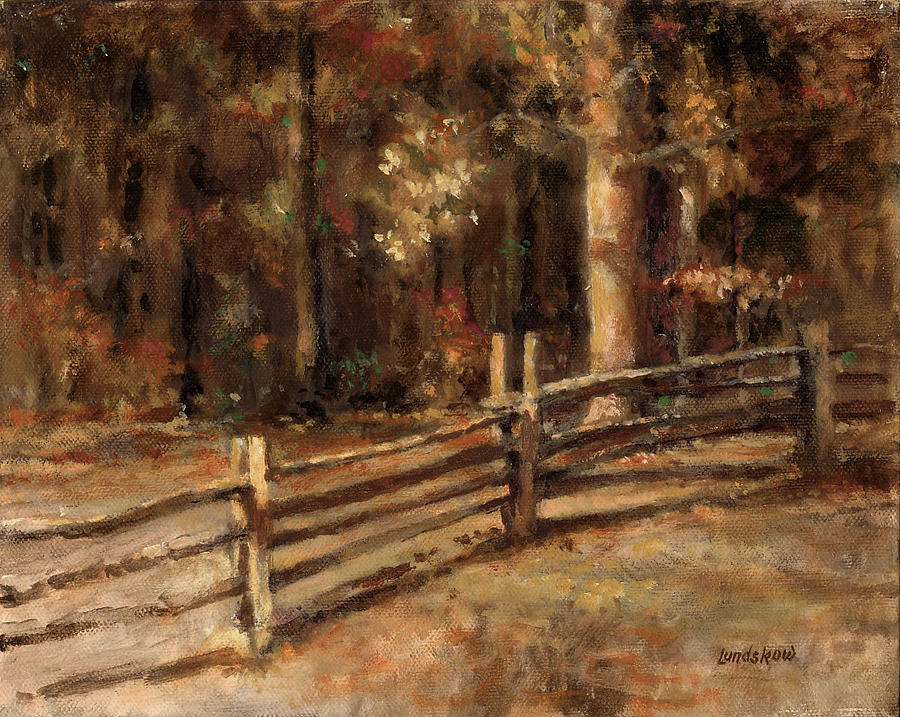 Fence Painting by Roger Lundskow - Fine Art America