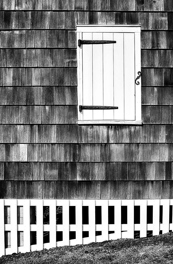 Fence Shutter And Weathered Wall Photograph by Gary Slawsky