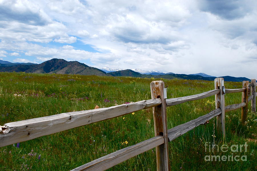 Mountain Photograph - Fenced Beauty by Kimberly  Lynn