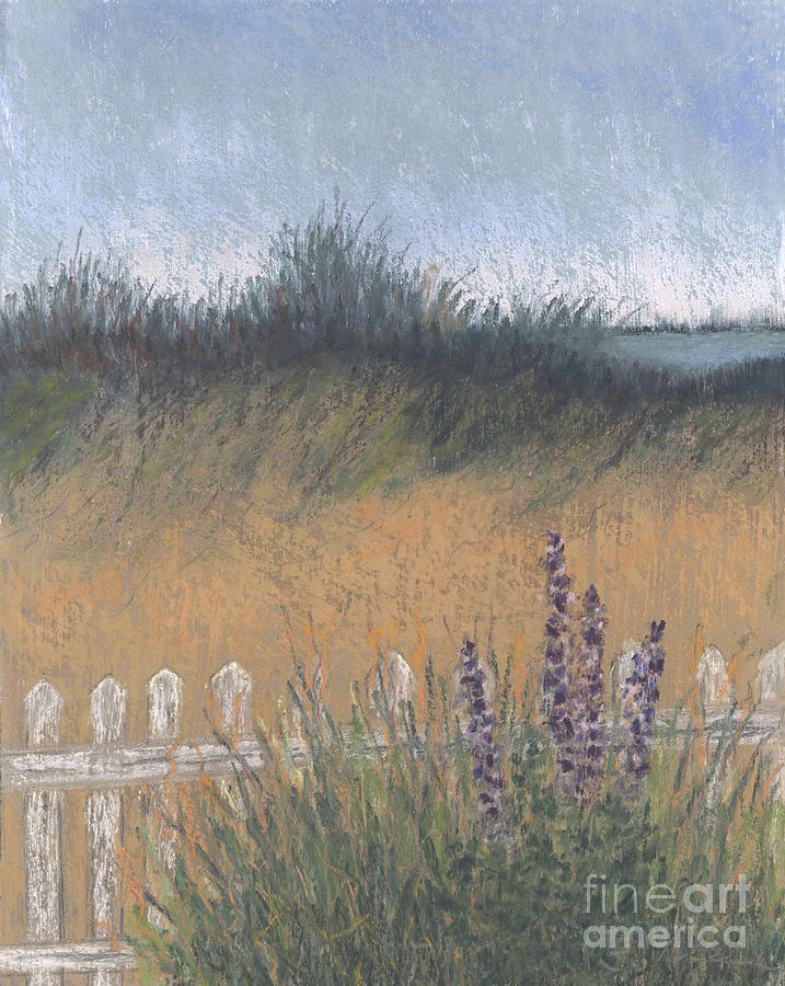 Fenced-In Dune Painting by Ginny Neece
