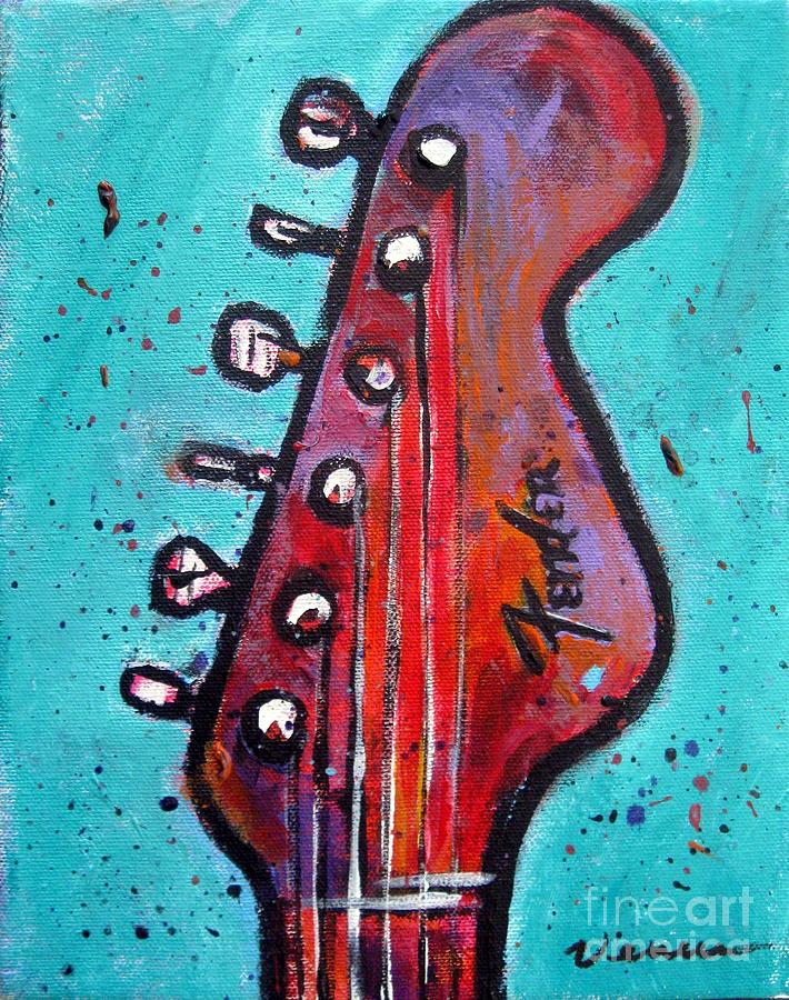 Fender Guitar Painting by Venus