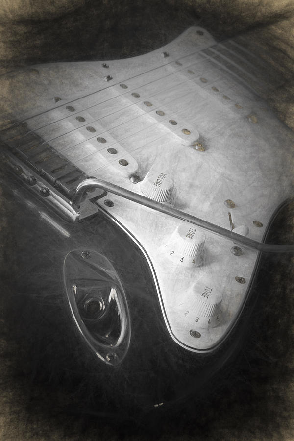 Fender Strat Digital Art by Ian Merton