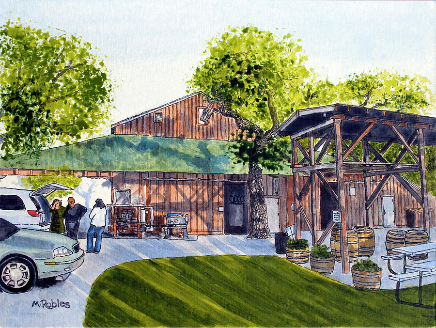 Landscape Painting - Fenestra Winery by Mike Robles