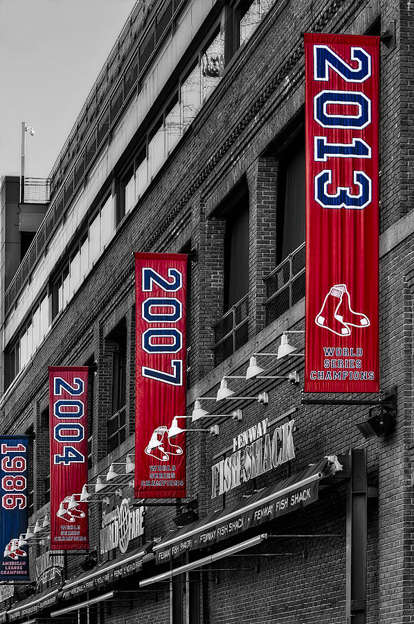 Fenway Boston Red Sox Champions Banners Photograph by Susan Candelario