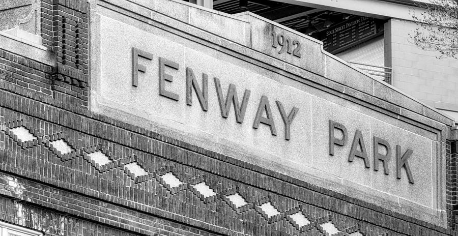 Boston Photograph - Fenway Park 1912 BW by Susan Candelario