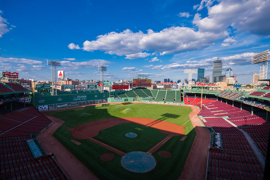 Fenway Park and Boston Skyline Photograph by Tom Gort