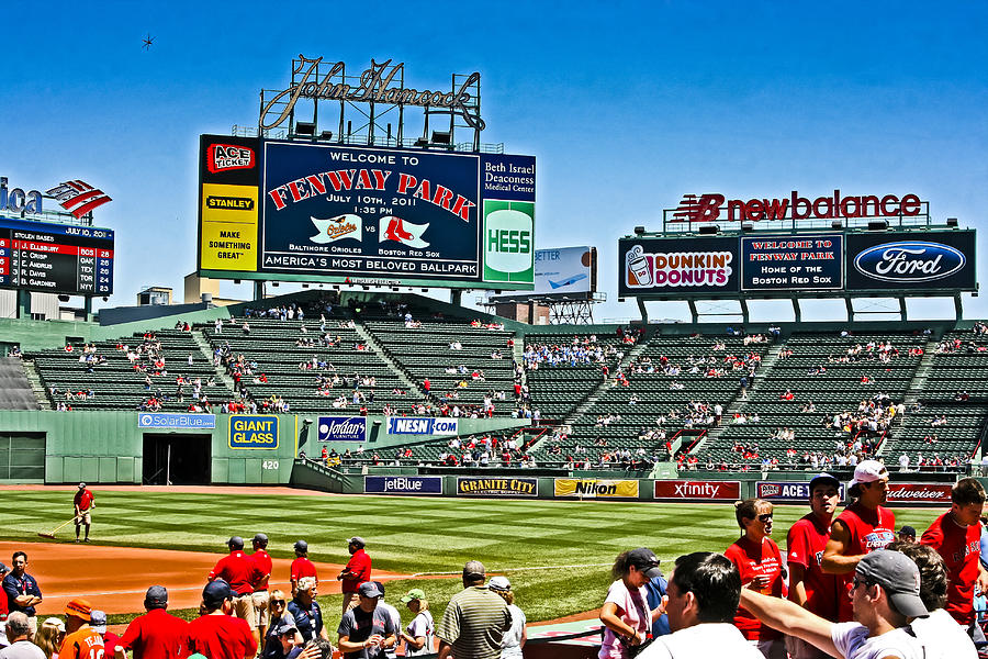 Boston Photograph - Fenway Park before the game by Dennis Coates