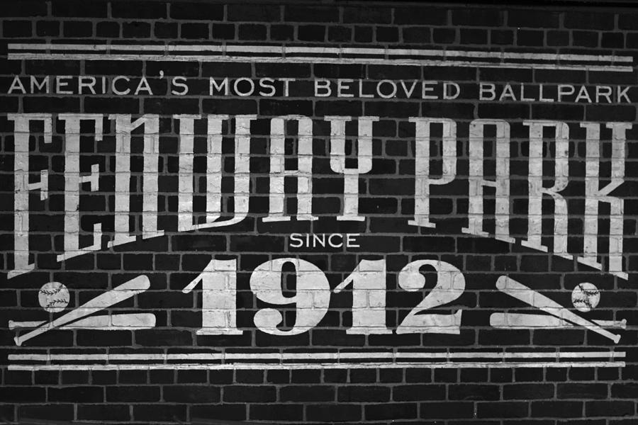 Fenway Park Boston MA 1912 Sign Photograph by Toby McGuire