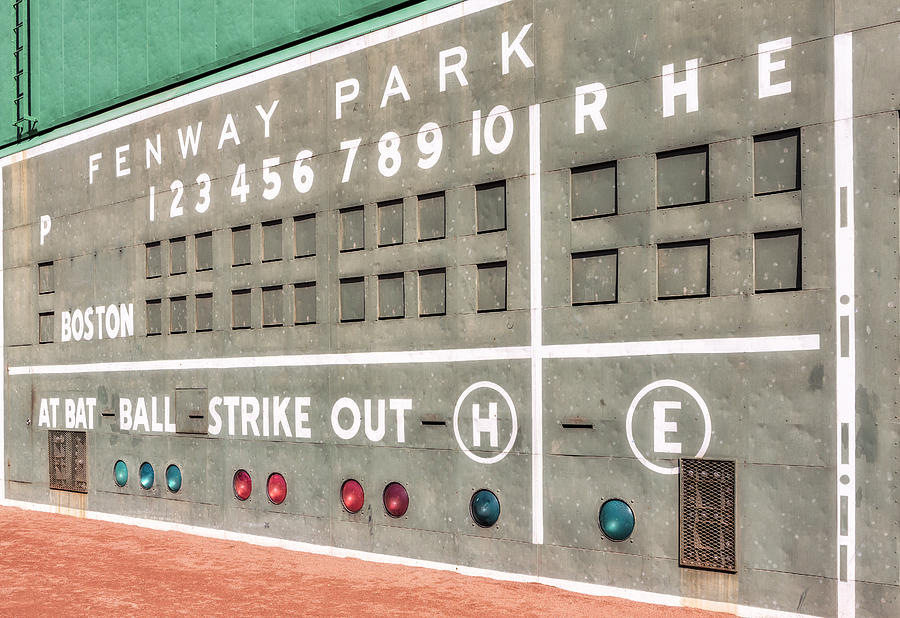 Fenway Park Scoreboard Photograph by Susan Candelario