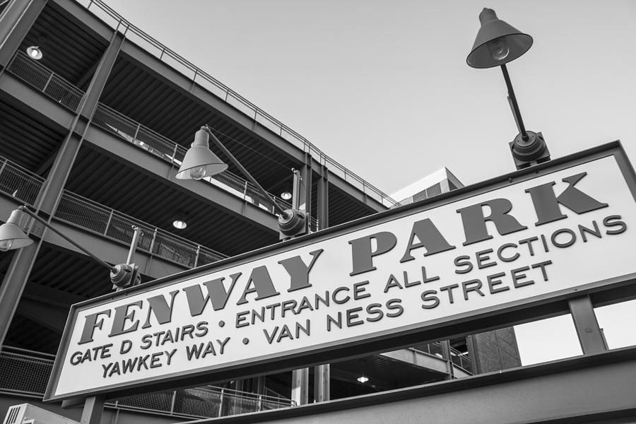 Fenway Park sign Photograph by John McGraw