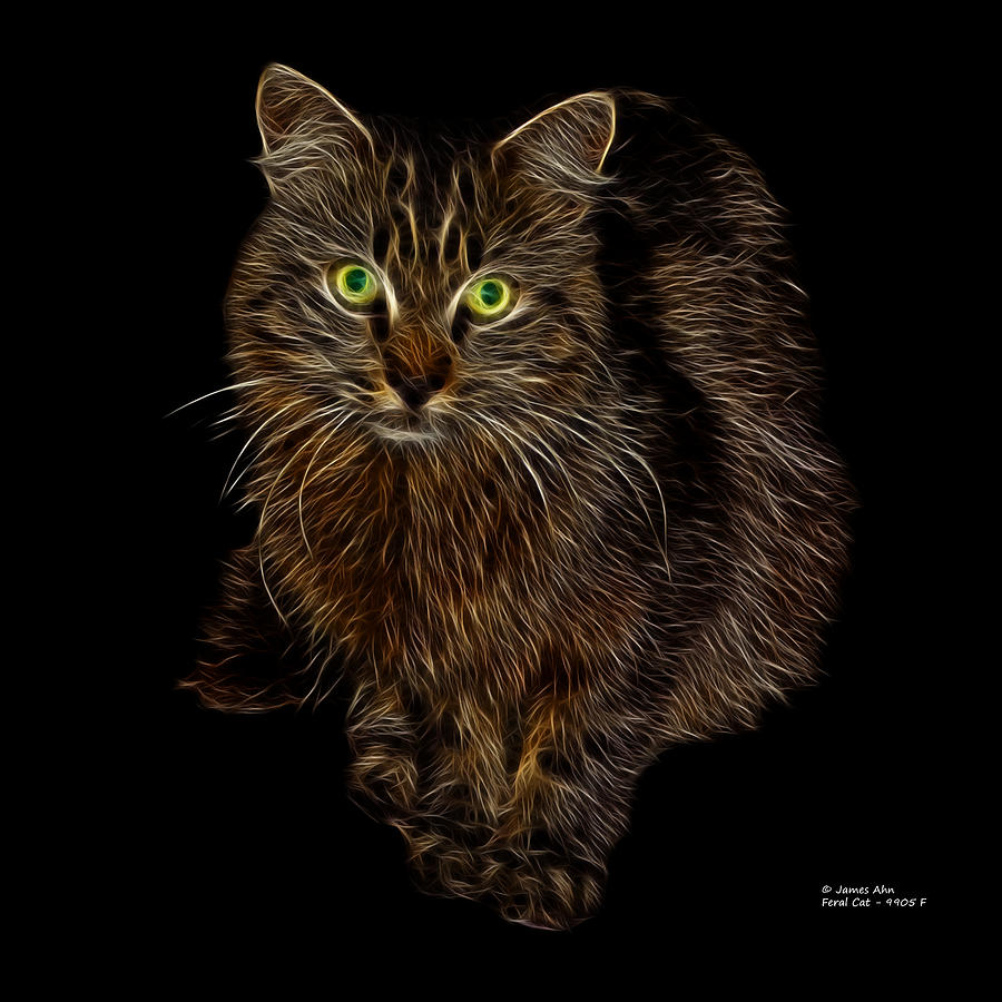 Feral Cat - 9905 F Digital Art by James Ahn
