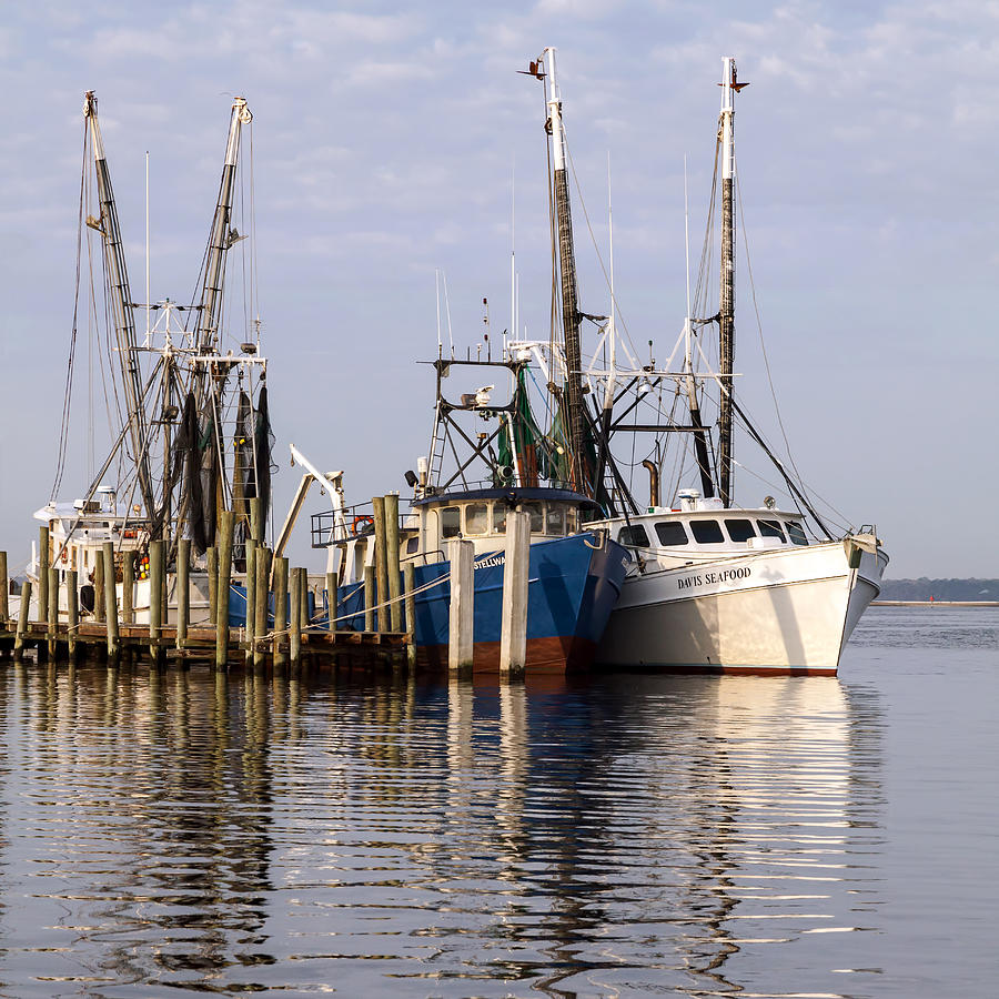 Trawlers Photograph - Fernandina Fishing Trawlers by Lynn Palmer