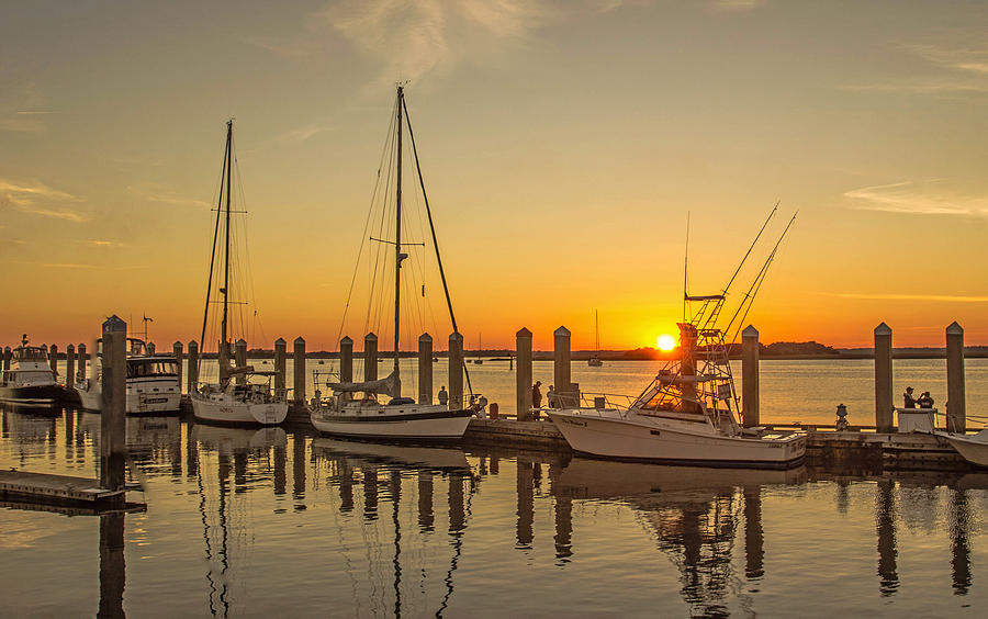 Fernandina Harbor Marina Sunset Photograph by Danny Mongosa