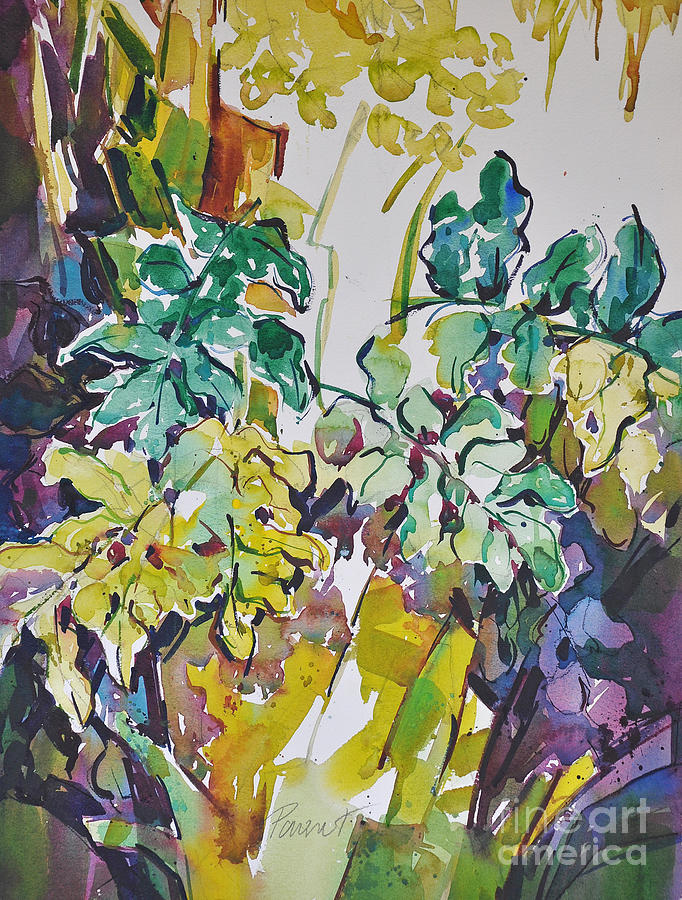 Ferns on Hot Day Painting by Roger Parent