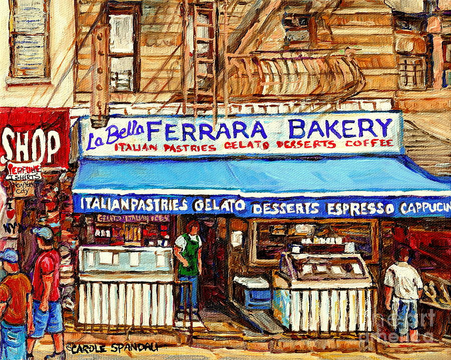 Ferrara Bakery New York City Bakery Paintings Carole Spandau Painting by Carole Spandau
