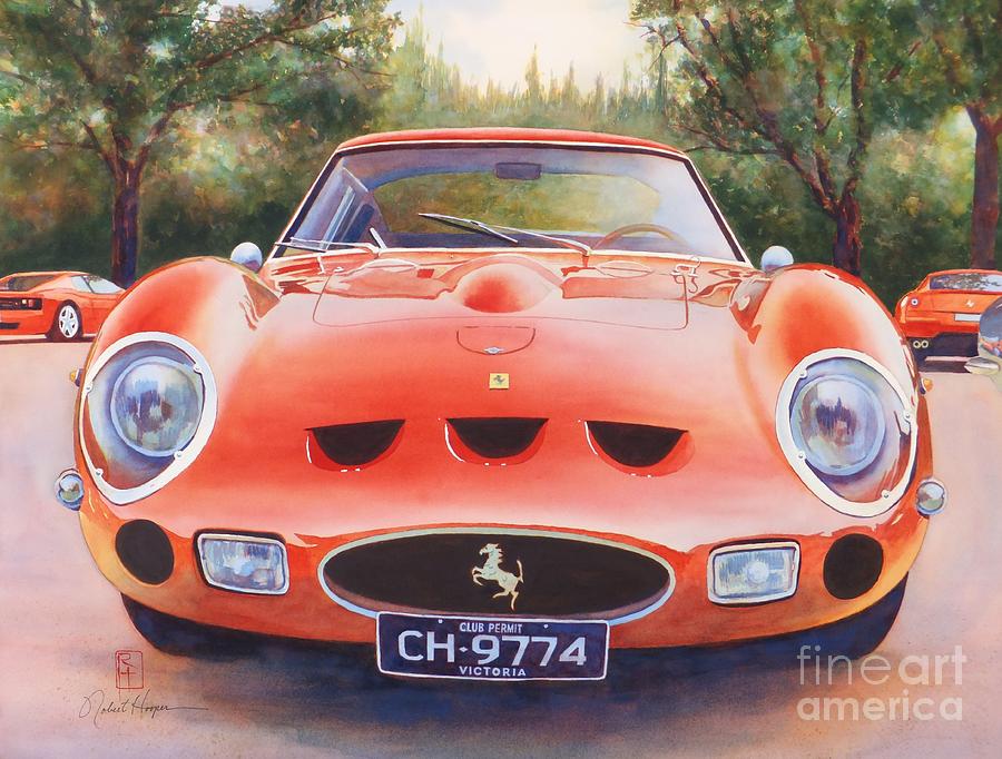 Car Painting - Ferrari 250 GTO by Robert Hooper