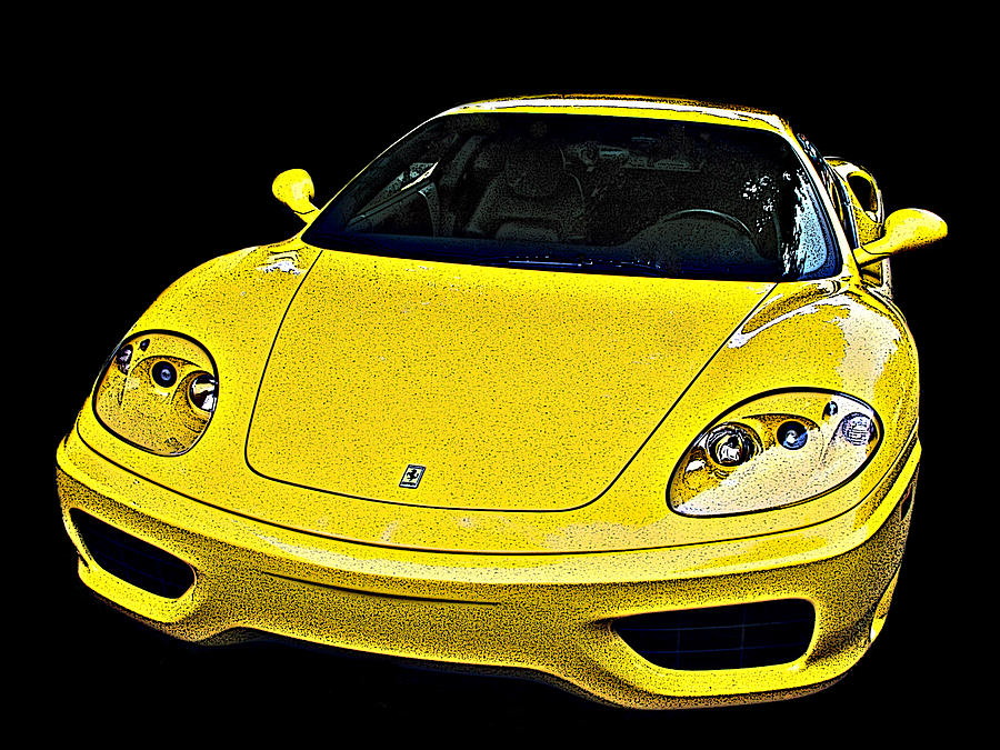 Ferrari 360 Modena in Yellow Photograph by Samuel Sheats