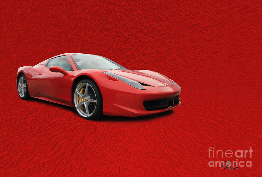 Ferrari 458 Digital Art by Roger Lighterness
