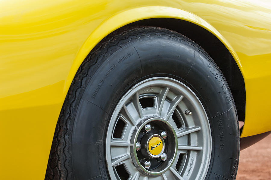 Ferrari Dino Wheel Emblem -0785c Photograph by Jill Reger