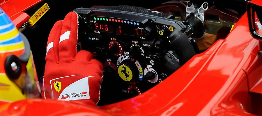 Ferrari Formula 1 Cockpit Digital Art by Marvin Blaine