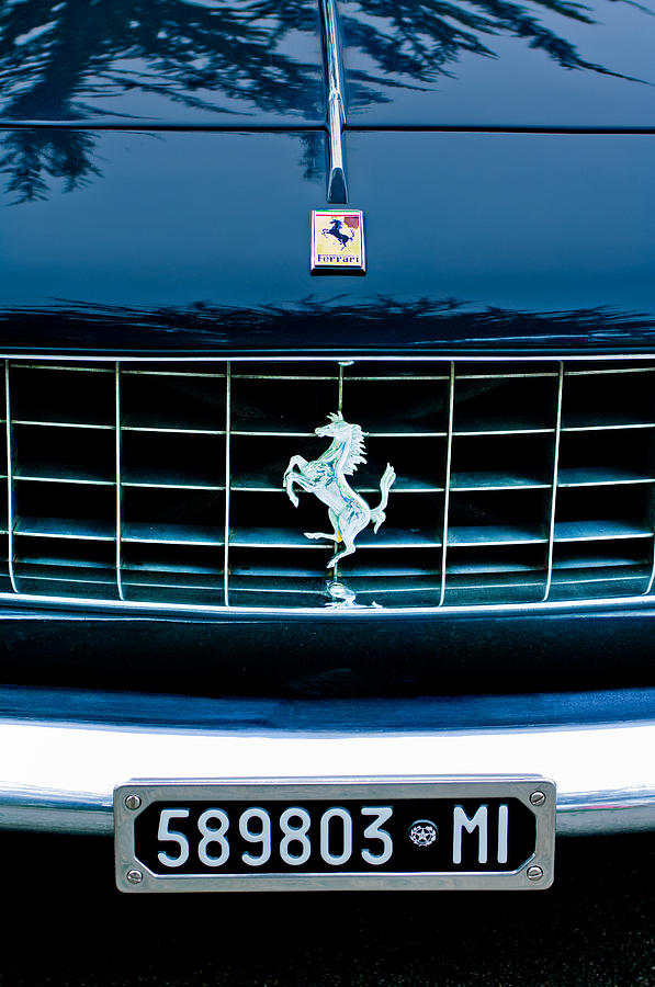 Ferrari Grille Emblem Photograph by Jill Reger