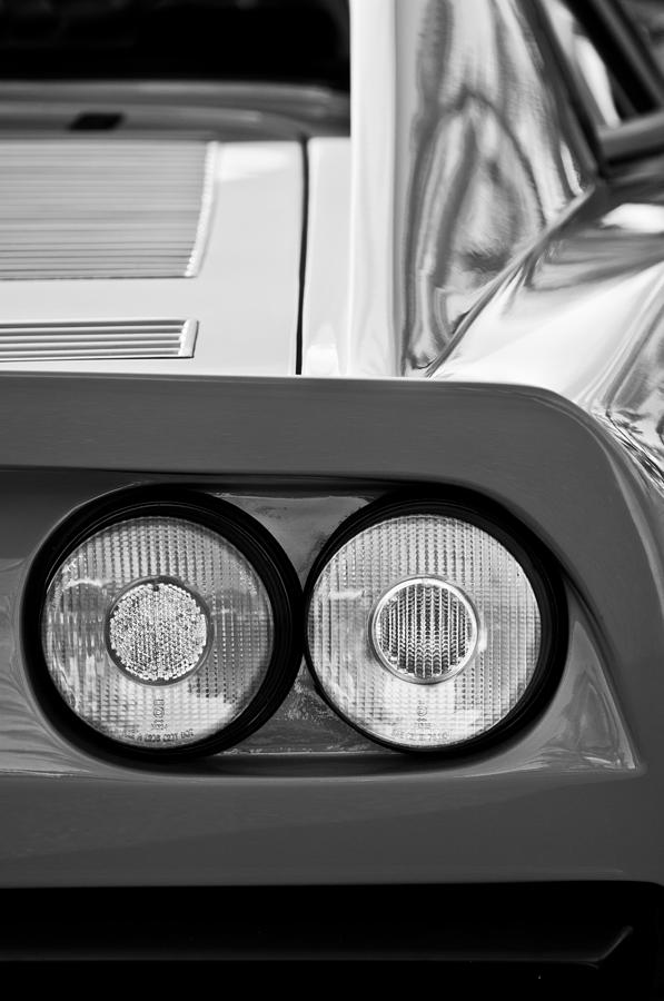 Ferrari GTO 288 Taillight -0635bw Photograph by Jill Reger