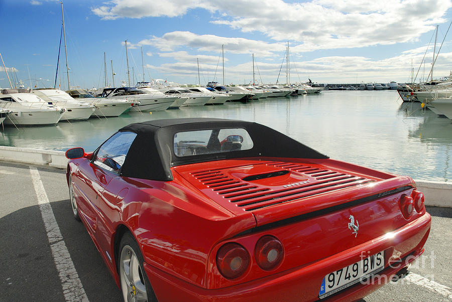 Ferrari in Puerto Banus Spain Photograph by Brenda Kean