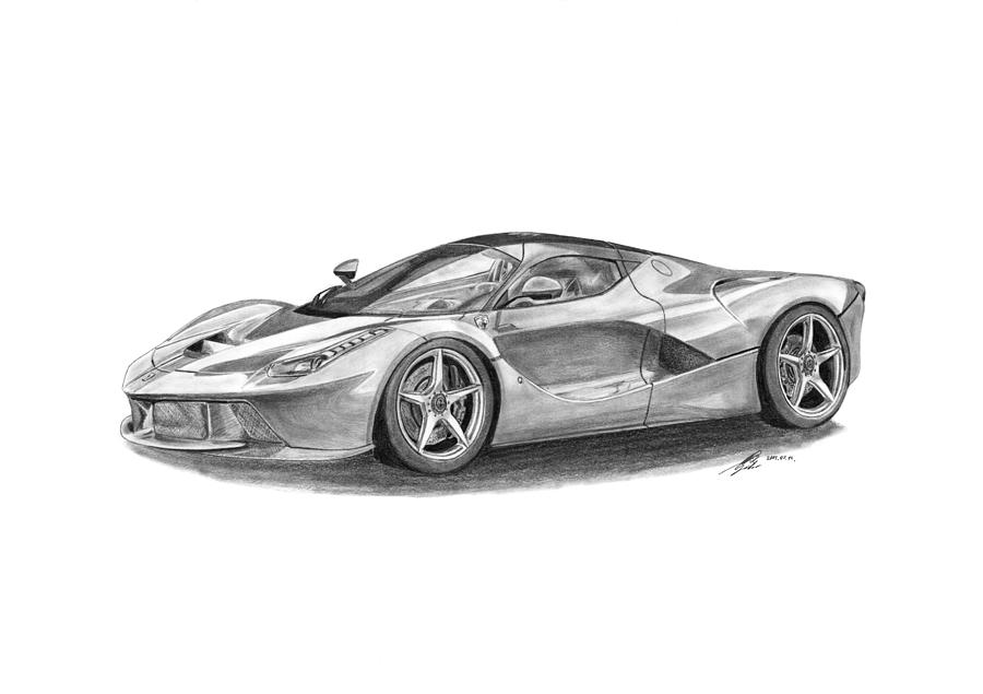 Ferrari LaFerrari Drawing by Gabor Vida