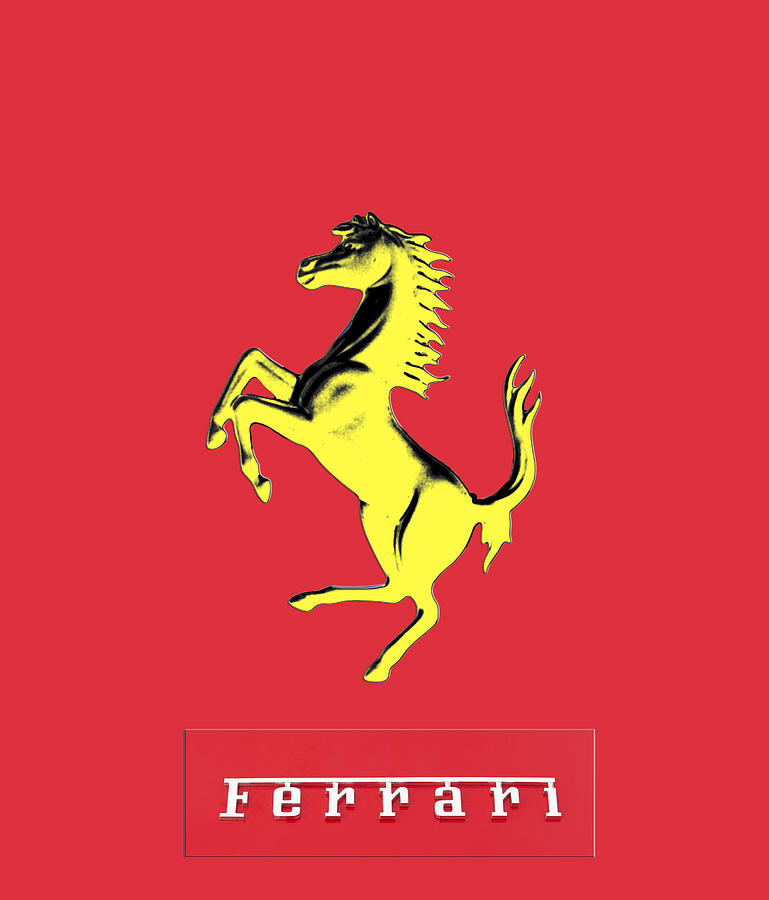 Ferrari Prancing Horse Digital Art by Maj Seda