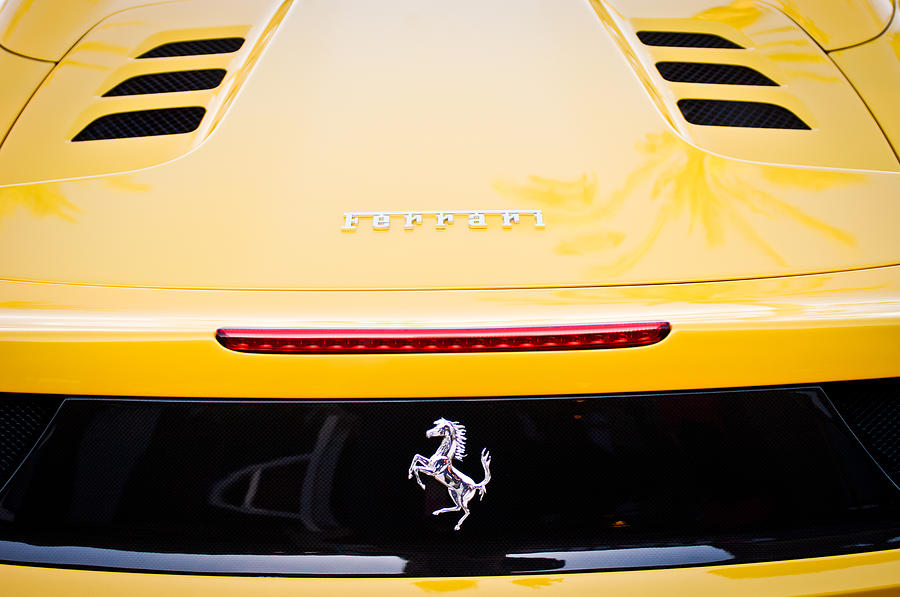 Ferrari Rear Emblem -0071c Photograph by Jill Reger