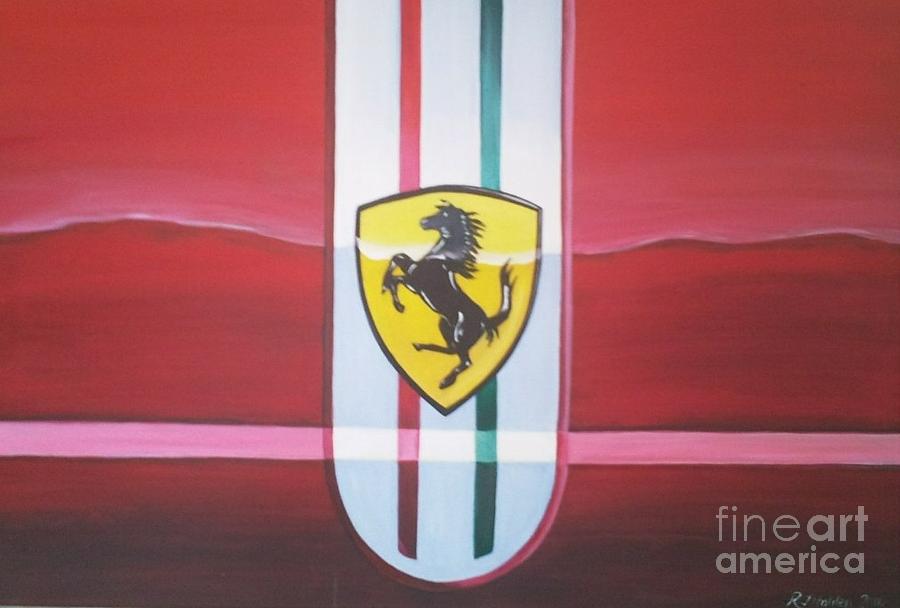 Ferrari Painting - Ferrari Red by Richard John Holden RA