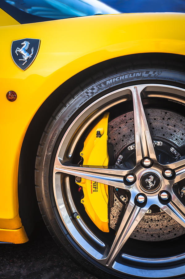 Ferrari Side Emblem - Wheel Emblem - 1 Photograph by Jill Reger