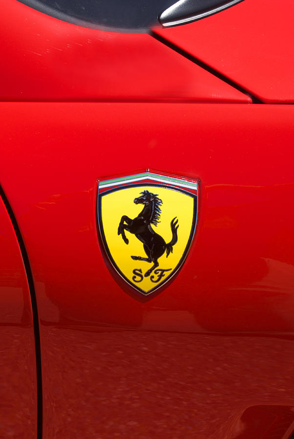 Ferrari Vintage Shield Photograph by Dave Koontz - Pixels