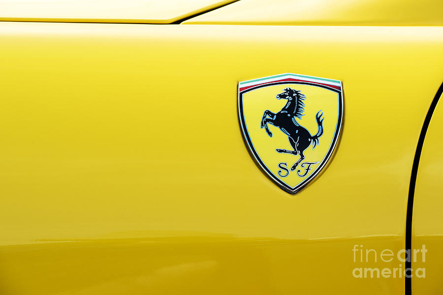 Abstract Photograph - Ferrari Yellow by Tim Gainey
