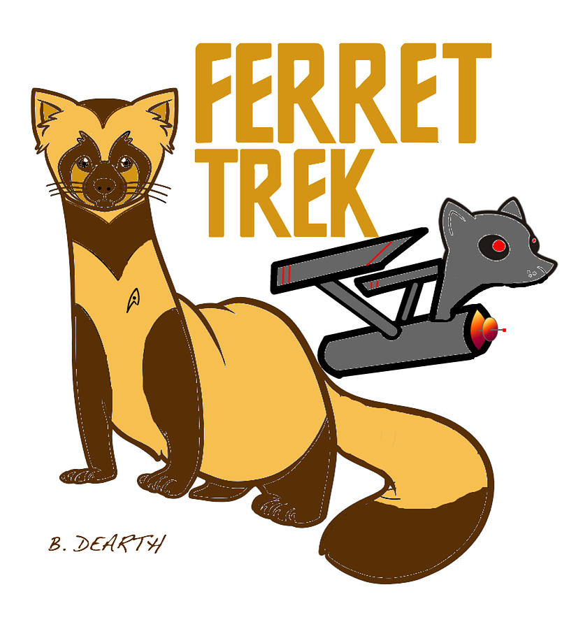 Star Trek Digital Art - Ferret Trek by Brian Dearth