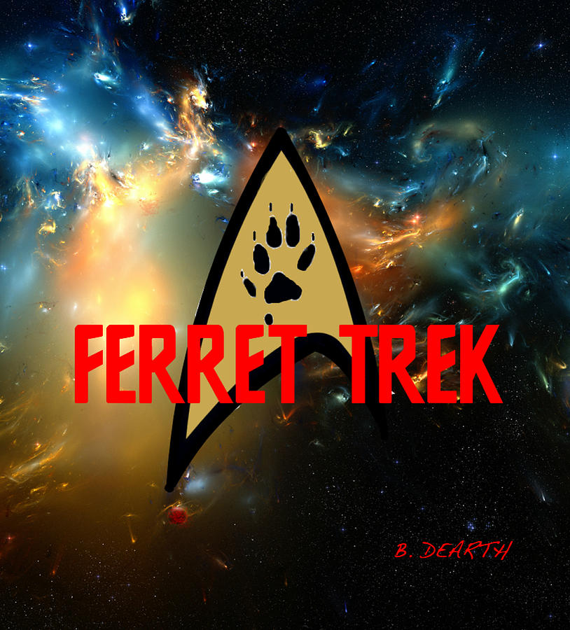 Star Trek Digital Art - Ferret Trek Logo  by Brian Dearth