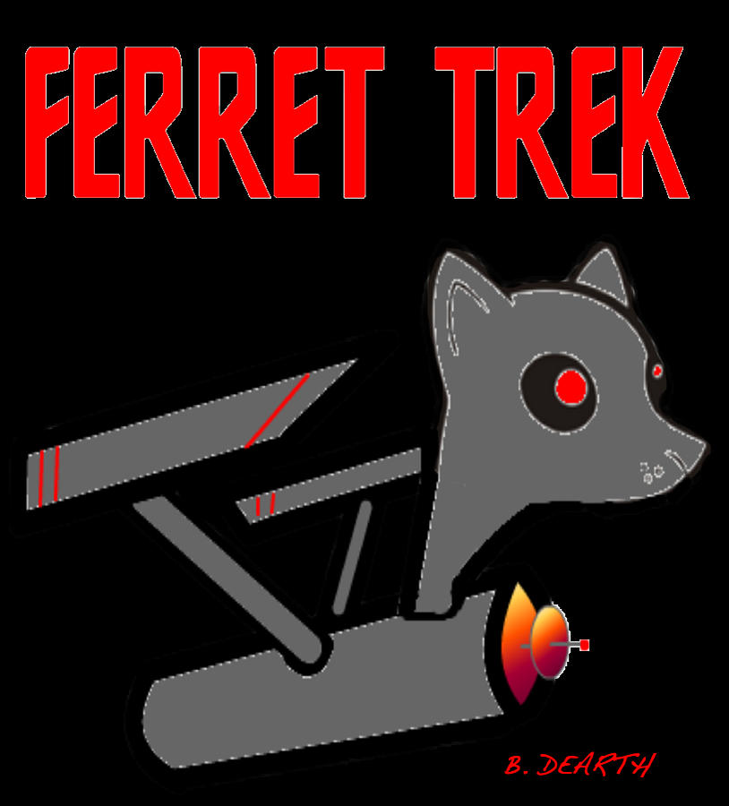 Star Trek Digital Art - Ferret Trek Ship by Brian Dearth