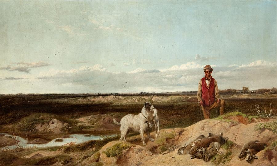 Ferreting Painting by Richard Ansdell